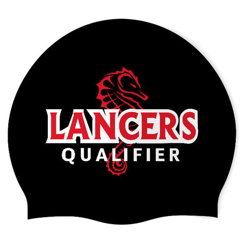 Fort Leavenworth Lancers - Swimoutlet PO25931432 (BLK/02) - Wrinkle-Free Silicone Swimming Cap