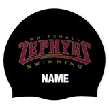 Whitehall Zephyrs Swimming - Swimoutlet PO26029027 (BLK/02/P) - Wrinkle-Free Silicone Swimming Cap