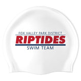 Fox Valley Park District Riptides - Swimoutlet PO58810 (WHT/02) - Wrinkle-Free Silicone Swimming Cap