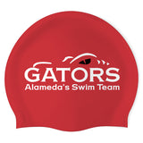 Alameda Gators Swim Team - Swimoutlet PO25623529 (RED/02) - Wrinkle-Free Silicone Swimming Cap