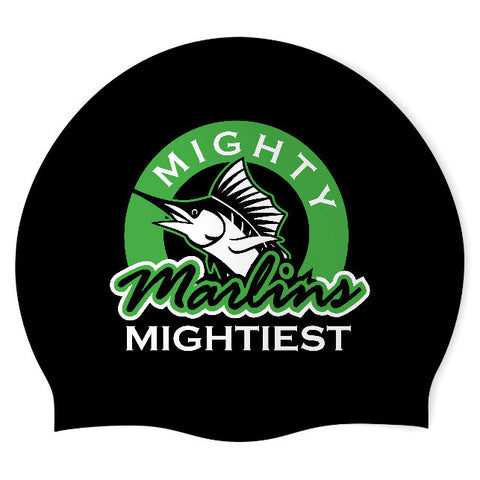Mighty Marlins - Swimoutlet PO26206056 (BLK/02) - Wrinkle-Free Silicone Swimming Cap