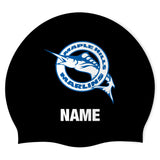 Maple Hills Marlins Summer Swim Team - Swimoutlet PO48429 (BLK/02/P) - Wrinkle-Free Silicone Swimming Cap