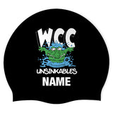 Wiscasset Unsinkables - Swimoutlet 25590815 (BLK-03-P) - Wrinkle-Free Silicone Swimming Cap