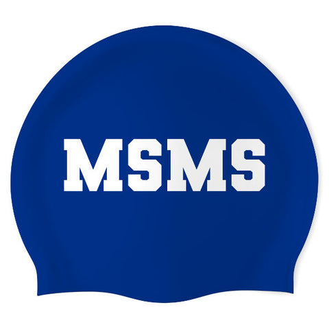 MS School for Mathematics and Science - Swimoutlet PO25427224 (RBL/01) - Wrinkle-Free Silicone Swimming Cap