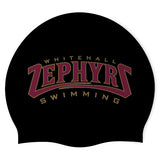 Whitehall Zephyrs Swimming - Swimoutlet PO26029027 (BLK/02) - Wrinkle-Free Silicone Swimming Cap