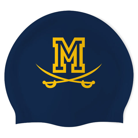 Mount De Sales Academy Swim Team - Swimoutlet PO30636 (NBL/01) - Wrinkle-Free Silicone Swimming Cap