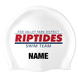 Fox Valley Park District Riptides - Swimoutlet PO58810 (WHT/02/P) - Wrinkle-Free Silicone Swimming Cap