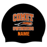 Charles City YMCA - Swimoutlet PO25748703 (BLK/02/P) - Wrinkle-Free Silicone Swimming Cap
