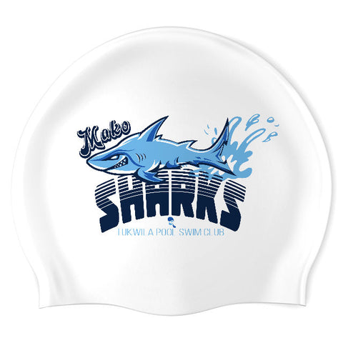 Tukwila Pool MPD  - Swimoutlet PO25544365 (WHT/03) - Wrinkle-Free Silicone Swimming Cap