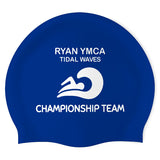 Ryan YMCA Tidal Waves - Swimoutlet PO49912 (RBL/01) - Wrinkle-Free Silicone Swimming Cap