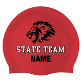 Lansing High School - Swimoutlet - 25282373 (RED_02_P) - Wrinkle-Free Silicone Swimming Cap