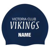 Victoria Club Vikings Swim & Dive - Swimoutlet PO20531 (NBL/01/P) - Wrinkle-Free Silicone Swimming Cap - PERSONALIZED