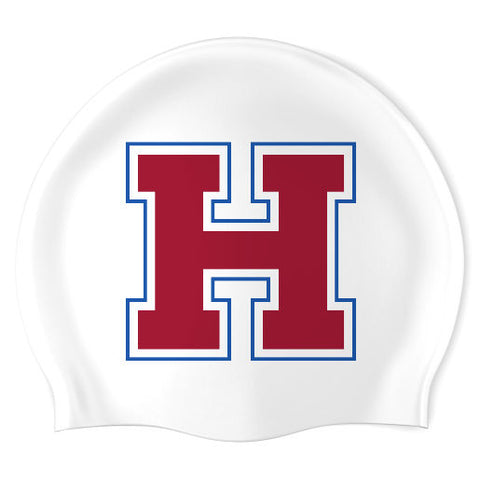 Huntsville High School - Swimoutlet PO26592110 (WHT/02) - Wrinkle-Free Silicone Swimming Cap