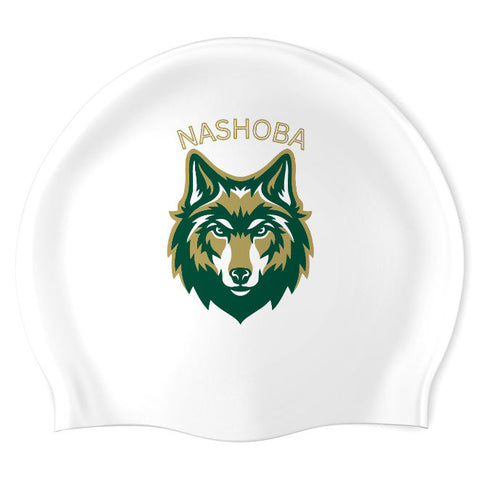 Nashoba Regional HS - Swimoutlet PO53037 (WHT/02) - Wrinkle-Free Silicone Swimming Cap