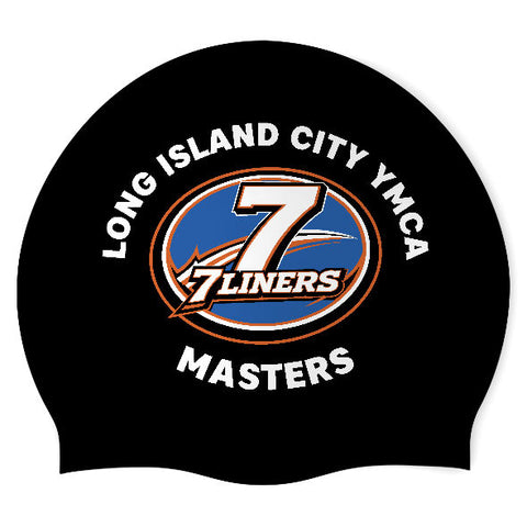 Long Island City Ymca Masters - Swimoutlet PO25892496 (BLK/03) - Wrinkle-Free Silicone Swimming Cap