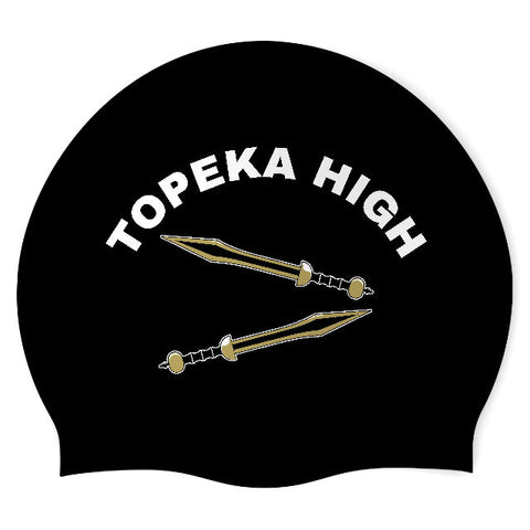 Topeka High School - Swimoutlet PO25824633 (BLK/02) - Wrinkle-Free Silicone Swimming Cap
