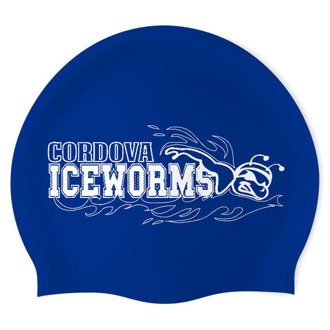 Cordova Iceworms - Swimoutlet PO24577557(RBL/01) - Wrinkles Free Silicone Swimming Cap