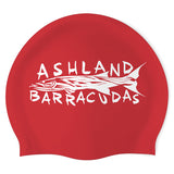 Ashland Barracudas Team - Swimoutlet PO# (RED/01) - Wrinkles Free Silicone Swimming Cap