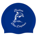 Brillion Blue Dolphins - Swimoutlet P25679852 (RBL/01) - Wrinkle-Free Silicone Swimming Cap