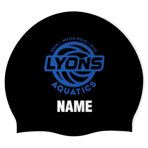 Lyons Aquatics - Swimoutlet PO43398 (BLK/01/P) - Wrinkle-Free Silicone Swimming Cap
