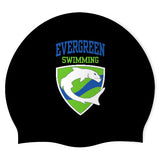Evergreen Country Club Barracudas - Swimoutlet PO26235404 (BLK/04) - Wrinkle-Free Silicone Swimming Cap