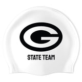 G - State Team - Swimoutlet PO24638173 (WHT/01) - Wrinkles Free Silicone Swimming Cap