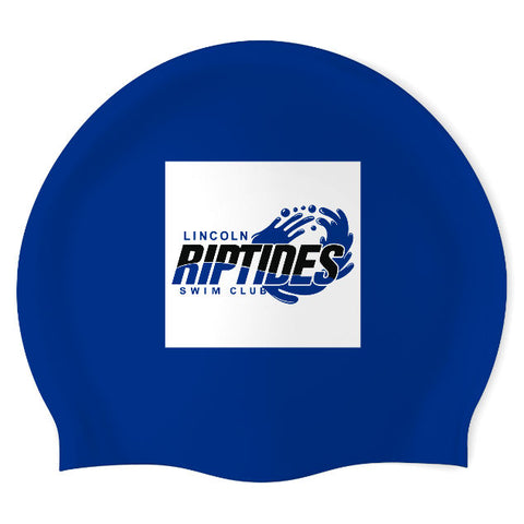 Lincoln Riptides Youth Swim Club - Swimoutlet PO77008 (RBL/02) - Wrinkle-Free Silicone Swimming Cap