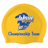 Westminster Waves_SwimoutletSO18051887 (YEL_02) - Wrinkle-Free Silicone Swimming Cap