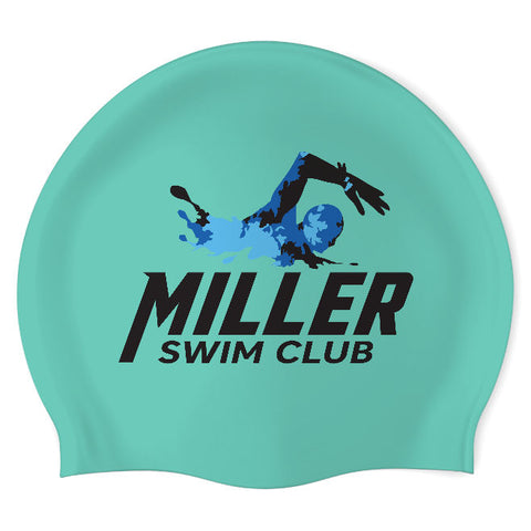 Miller Swim Club - Swimoutlet PO18057657 (TEL/03) - Wrinkle-Free Silicone Swimming Cap
