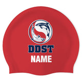 Douglas Dolfins Swim Team - Swimoutlet PO25550859 (RED/02/P) - Wrinkle-Free Silicone Swimming Cap