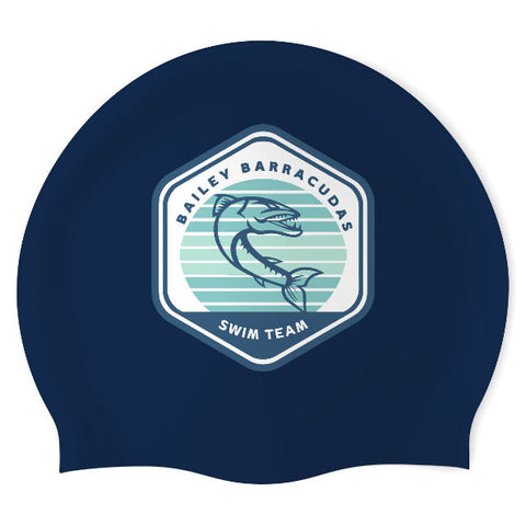 Bailey Barracudas - Swimoutlet PO25000113 (NBL/04) - Wrinkle-Free Silicone Swimming Cap