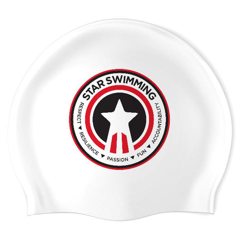STAR Swimming - Swimoutlet PO26066480 (WHT/02) - Wrinkle-Free Silicone Swimming Cap