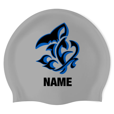 Country Club Hills Sharks - Swimoutlet PO25136 (MSI/02/P) - Wrinkle-Free Silicone Swimming Cap