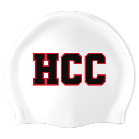 Hallbrook Hurricanes - Swimoutlet PO2943-0124 (WHT/02) - Wrinkle-Free Silicone Swimming Cap