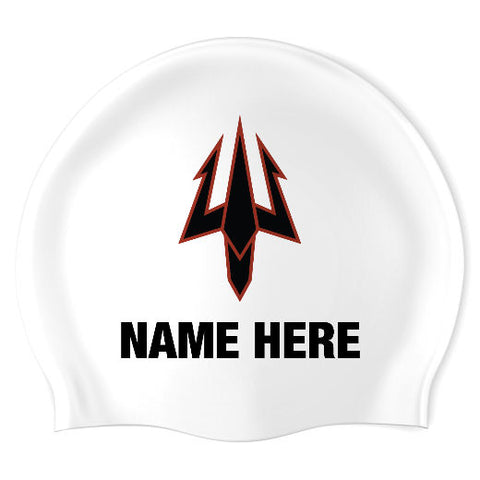 Danville Sea Devils Swim Team - Swimoutlet PO11638 (WHT/02/P) - Wrinkle-Free Silicone Swimming Cap