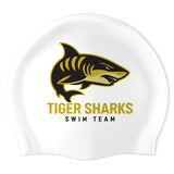 Lancaster Tiger Sharks - Swimoutlet PO76423 (WHI/03) - Wrinkle-Free Silicone Swimming Cap