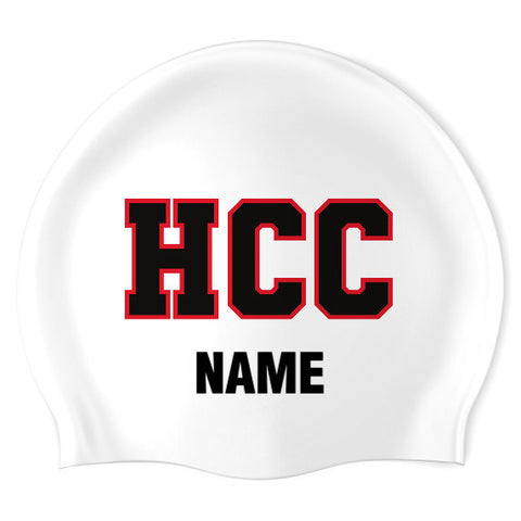Hallbrook Hurricanes - Swimoutlet PO2943-0124 (WHT/02/P) - Wrinkle-Free Silicone Swimming Cap