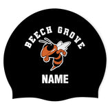 Flashes Aquatics - Swimoutlet PO25782436 (BLK/02/P) - Wrinkle-Free Silicone Swimming Cap