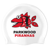 Parkwood Piranhas - Swimoutlet PO26450069 (WHT/02) - Wrinkle-Free Silicone Swimming Cap