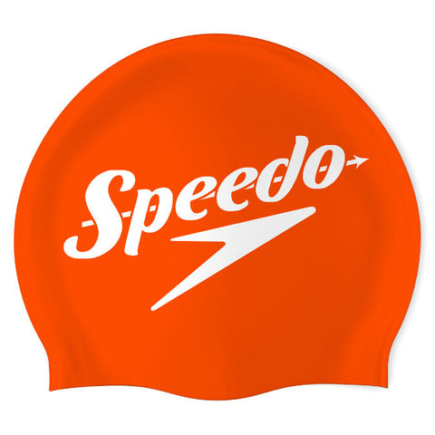 Speedo 5 (ORG/01) - Classic Silicone Swimming Cap