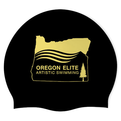 Oregon Elite Artistice Swimming - Swimoutlet PO76722 (BLK/01) - Wrinkle-Free Silicone Swimming Cap