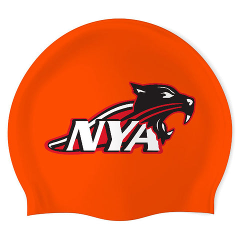 North Yarmouth Academy Panthers - Swimoutlet PO25698727 (ORG/03) - Wrinkle-Free Silicone Swimming Cap