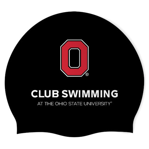 Club Swim at Ohio State - Swimoutlet PO76650 (BLK/02) - Wrinkle-Free Silicone Swimming Cap