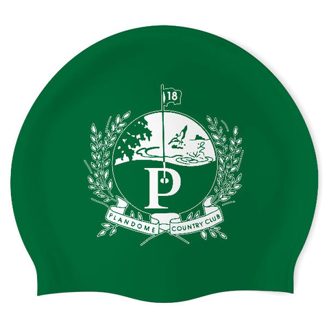 Plandome Country Club - Swimoutlet PO2943-0161  (DGR/01) - Wrinkle-Free Silicone Swimming Cap
