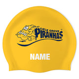 Elk Grove Piranhas - Swimoutlet PO20605 (YEL/02/P) - Wrinkle-Free Silicone Swimming Cap