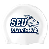 St. Edwards University Swim Club - Swimoutlet PO77123 (WHT/01) - Wrinkle-Free Silicone Swimming Cap