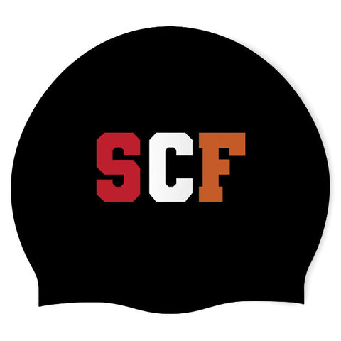 Swartz Creek / Flushing Swim Team - Swimoutlet PO25431348 (BLK/03) - Wrinkle-Free Silicone Swimming Cap