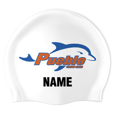 Pueblo Swim Club - Swimoutlet PO15144 (WHT/02/P) - Wrinkle-Free Silicone Swimming Cap