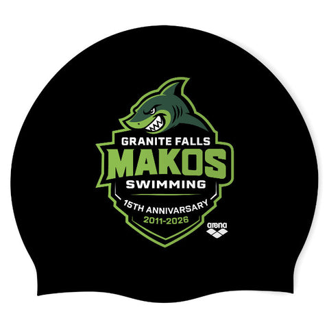Granite Falls Makos - Swimoutlet PO25514867 (BLK/03) - Wrinkle-Free Silicone Swimming Cap