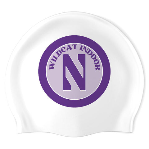 Northwestern Triathlon Club- Swimoutlet PO 25639529 (WHT/02) - Wrinkle-Free Silicone Swimming Cap